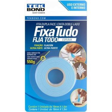 Imagem de Fita Dupla Face Fixa Tudo Espuma 19MMX1,5M - Tekbond