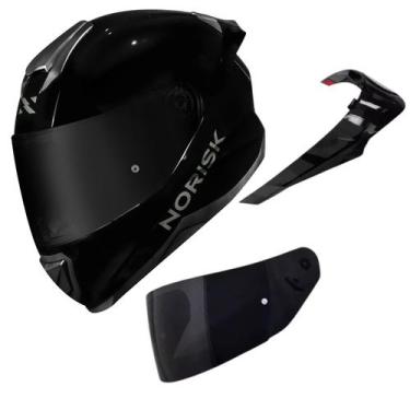 Imagem de Capacete Norisk Razor Black Edition 2 Viseiras + Spoiler, 55/56-S, Pre