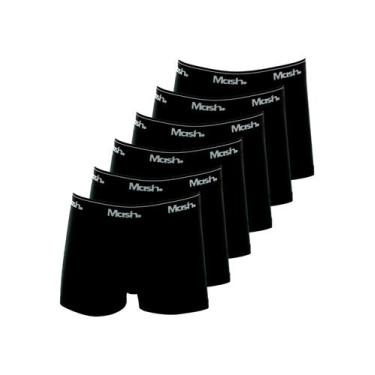 Imagem de Kit com 6 Cuecas Infantil Boxer Mash 190.03, Preto, GG