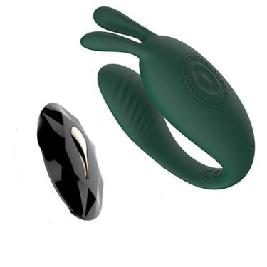 Imagem de Vibrador De Casal Recarregável Com Controle Remoto Will - Coleção Royal Verde, Tamanho: Unico