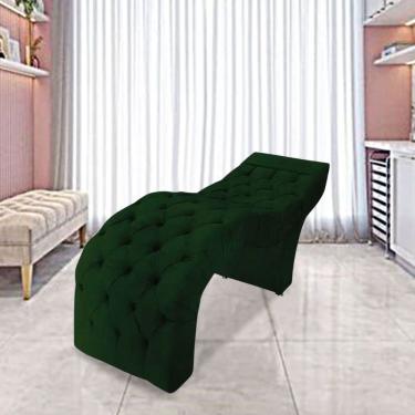 Imagem de Maca Estofada Estética Cílios Salão Spa Veludo Vivian Verde