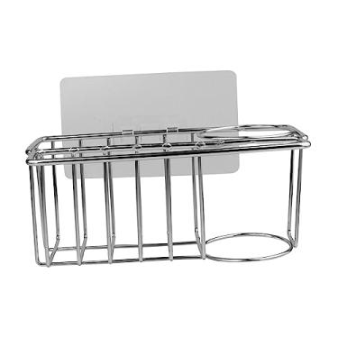 Imagem de Ciieeo 1Peça Cesta de Armazenamento de Aço Inoxidável Pia com Escorredor de Organizador Prático de Cozinha Esponjas e Sabão sem Instalação Necessária