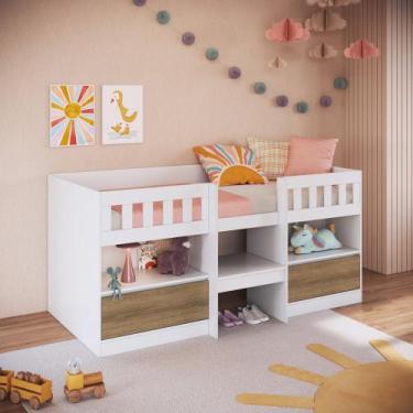 Imagem de Cama Infantil Alta 2 Portas Ilha bela Art in Móveis, Mel