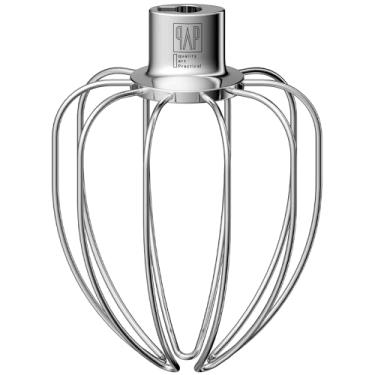 Imagem de qAp quality art Practical Batedor De Alta Resistência Para Batedeiras Kitchenaid Bowl-Lift Stand - Arame Aço Inoxidável Extra Grosso, Bate Rápido, Ideal Grandes Quantidades, Pode Ser Lavado Na Máqui