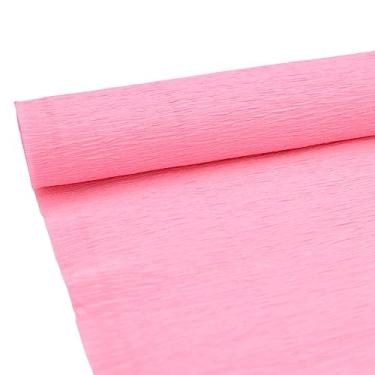 Imagem de ODETOJOY Rolo De Papel Crepom Premium 70G Para Fazer Flores, Serpentina Rosa-Choque, 25 Cm Largura, 2,4 M Comprimento (Rosa Pêssego)