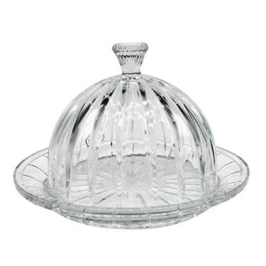 Imagem de Queijeira com Tampa de vidro Cristal Glasgow Elegante - FULL FIT