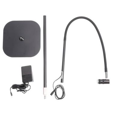 Imagem de Lâmpada de C ola de extensão de cílios de Vomeko, 5 brilho ajuste a altura da lâmpada flexível de cura de cílios LED flexível, com controle de pedal para o salão de beleza (Preto)