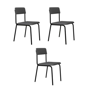 Imagem de Cadeira Fit Fixa C/4 Pes 475 X 505 X 810 Mm C/3 Un. Corriente Cinza Claro Corriente Cinza Claro