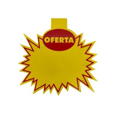 Imagem de Cartaz de Oferta Splash com Aba 21,5x21,5cm Papel Duplex 100 unidades 