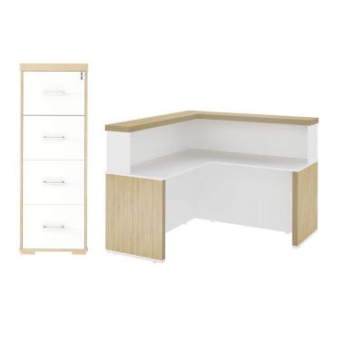 Imagem de Conjunto Balcão E Arquivo Berlim Carvalho Branco