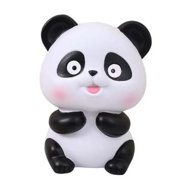 Imagem de IEUDNS Estátua de panda, cofrinho, adorável, desenho animado, decorativo, caixa de moedas, panda, pote de economia de dinheiro, presente de aniversário para, Colocar a Língua para Fora