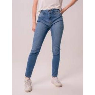 Imagem de Calça jeans feminina básica cor azul claro tam 36 ao 42 - Azo