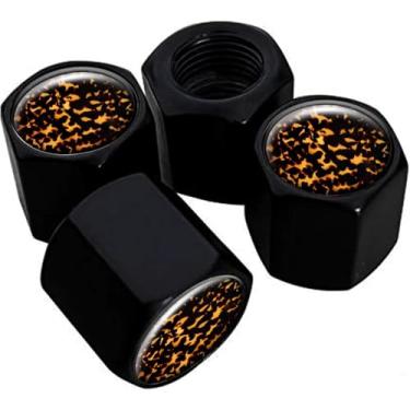 Imagem de Tampas de haste de válvula de pneu de metal, pacote com 4, tampas de haste de roda de carro, tampas de válvula de ar universais de alumínio para carros, caminhões, SUVs, bicicletas, motocicletas