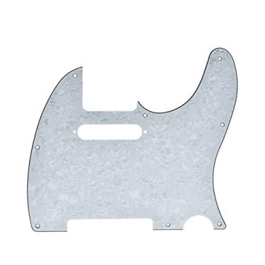 Imagem de KAISH Tele Style Guitar Pickguard TL Pick Guard com furos de parafuso de montagem para Tele/Telecaster Branco Pérola