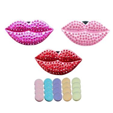 Imagem de LXQTAO Clipe de fragrância sólida Creative Red Lips para saída de ar do carro - um acessório de interior de carro elegante e funcional (tipo 2)