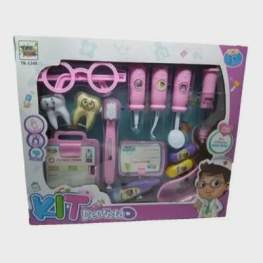 Imagem de Kit Brinquedo Infantil  Dentista Completo Com 14 Peças!! - Max Mídia