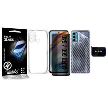 Imagem de Capinha + Pel 3d Privacidade + Câmera + Traseira Moto G60 Xt2135-1 6.8