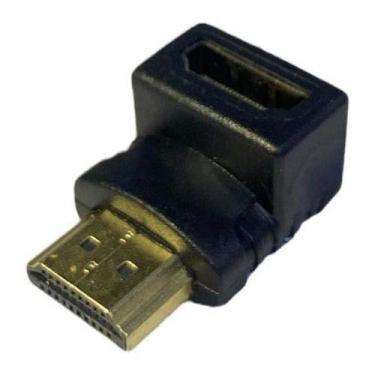 Imagem de Conector Adaptador Plug Entrada Hdmi 90º Graus Curva (QUEIMA) - Tomate