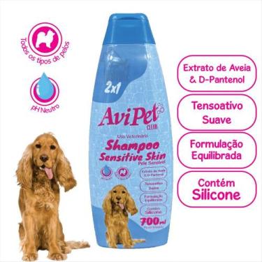 Imagem de Shampoo Pele Sensível Cães 700ml Avipet - Generico