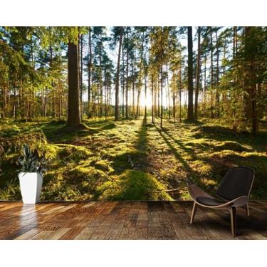 Imagem de Mural De Papel De Parede Personalizado Panorâmico 3d - Plantas Verdes Árvores - Papel De Parede Efeito 3d - Mural De Papel De Parede Autoadesivo 3d, A-1, Self-adhesive PVC - W400 x H280 cm