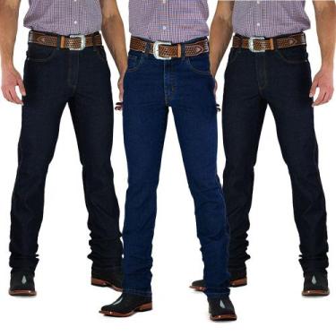Imagem de Kit 3 calças jeans docks western masculina original fit - Dock's Weste