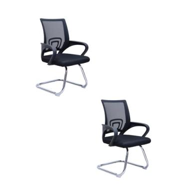 Imagem de Kit 2 Cadeiras Escritório Fixa Manchester Fratini Preto