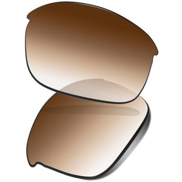 Imagem de Vonxyz Lentes de substituição para óculos de sol Oakley Flak Jacket – Marrom dégradé polarizado