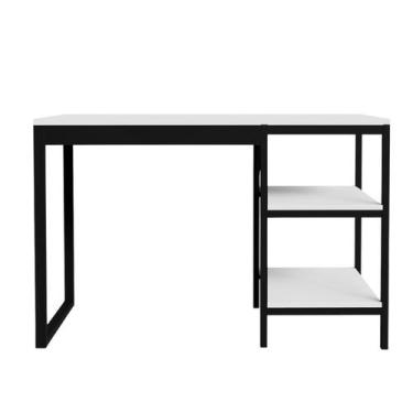 Imagem de Home Office Escrivaninha Slim Com Tampo E Prateleiras Organizadoras MD