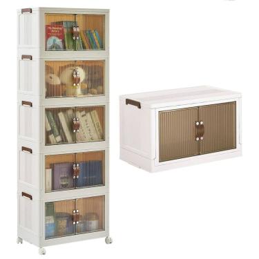 Imagem de Armario organizador Dobravel 5 Andares Empilhavel Organizaçao Decoraçao Porta Objetos