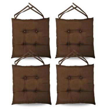 Imagem de Jogo Com 4 Assento Para Cadeira Futon 40x40cm Liso - Gabbeh Tapetes, M