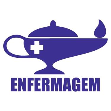 Imagem de Adesivo Profissão Enfermagem para Estudantes Enfermeiros Ideal para notebook carro portas vidros Paredes vários tamanhos (AZUL MARINHO, 72,2x50cm)