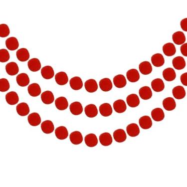 Imagem de PATIKIL 3 peças de guirlanda de pompom, faixa decorativa de 1,8 m com 20 bolas de feltro para decoração de quarto de festa de aniversário, Dia das Bruxas, Ação de Graças, Natal, aniversário, festa de
