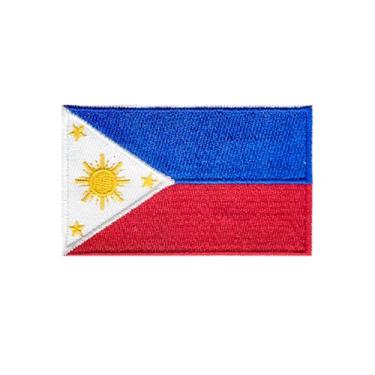 Imagem de Ruoming Ruoming 1 peça bandeira nacional 5 adesivos de ferro, 8 x 5 cm, adesivos bordados para roupas, bolsas (Filipinas)