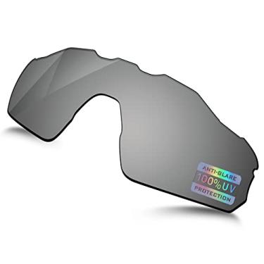 Imagem de Bowyer Lentes de reposição polarizadas para óculos de sol Oakley Radar EV Path XS OJ9001 31 mm - Espelho de titânio