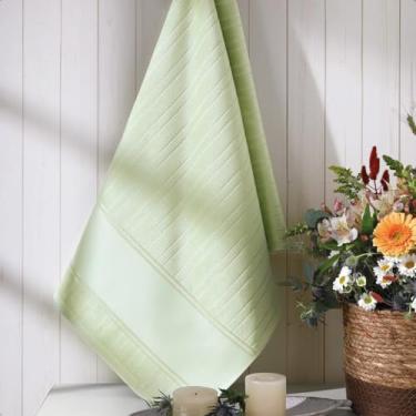 Imagem de Toalha de Lavabo Banheiro Aveludada Toque Macio Felpuda Grossa Dohler (Verde Claro)