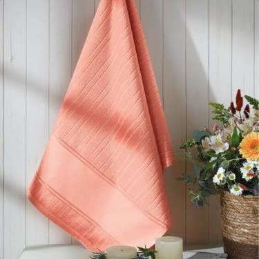 Imagem de Toalha de Lavabo Banheiro Aveludada Toque Macio Felpuda Grossa Dohler (Terracota)