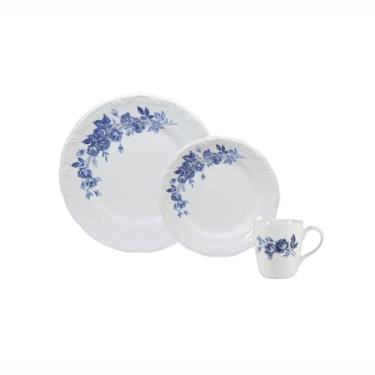 Imagem de Serviço de 18 Peças com Caneca em Porcelana, Decoração Cora, Porcelana Schmidt