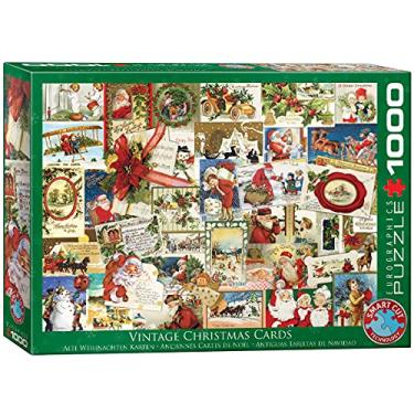 Imagem de Eurographics 6000-0784 Cartões de Natal vintage quebra-cabeça de 1000 peças, pacote 1, multicolorido