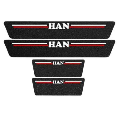 Imagem de Kit Soleira Protetora Porta Premium Red PVC Han 2024 2025 - Jhow Adesi