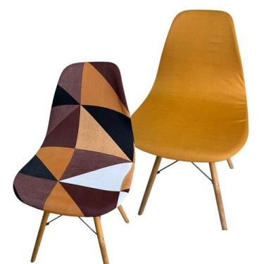 Imagem de Kit 2 Capa de Cadeira Charles Eames Eiffel Pé Palito Malha Mista - Ame