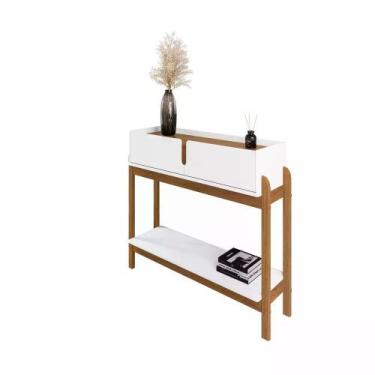 Imagem de Aparador Lizz - Casa D, Branco e Cedro