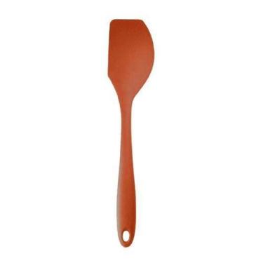 Imagem de Espátula De Silicone Curva Grande 27Cm Terracota Reforçada - Udlandia