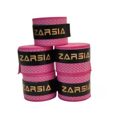 Imagem de Kit Cinco Overgrip Super Grip Seca Raquete Beach Tennis Zarsia Absorçã