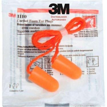 Imagem de Protetor Auricular 3M 1110 3M Brasil 20 Pares Cor Alaranjado