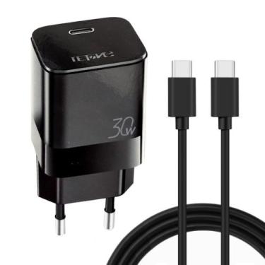 Imagem de Super Carregador Tipo C Lelong Turbo 30W para Celulares Android Cabo T