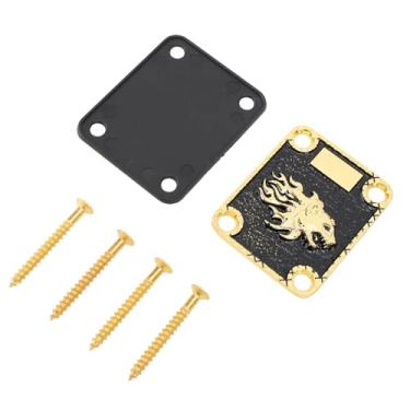 Imagem de ZJchao Placa de Pescoço de Guitarra Elétrica 4 Orifícios Acessórios de Hardware de Guitarra de Liga de Zinco Com Ventilação Aprimorada para Melhor Tom e Ressonância (GV121)