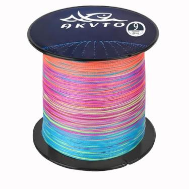 Imagem de AKVTO Linha de pesca trançada, 9 fios, 300 metros, alta sensibilidade, resistente à abrasão (colorido, 0,40 mm/36,3 kg)
