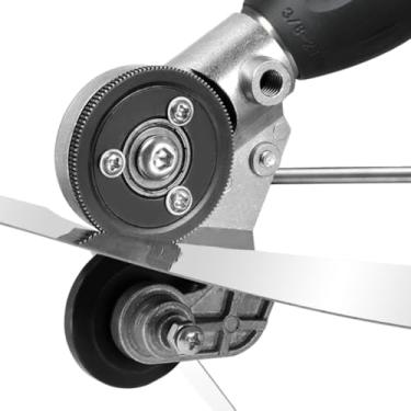 Imagem de PETERONG Cortador De Chapa Perfuração Elétrico Atualizado, Acessório Tesoura Metal, Com Adaptador Para Cortar Chapas Planas Ferro, Aço, Cobre, Alumínio, Etc.