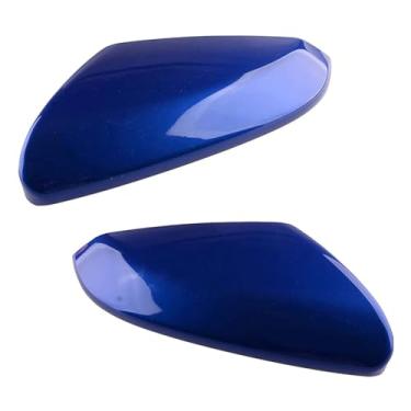 Imagem de 1 par de capa espelhada azul para Honda Civic 2016 2017 2018 2019 2020 2021 substituição da tampa do espelho retrovisor (par azul)