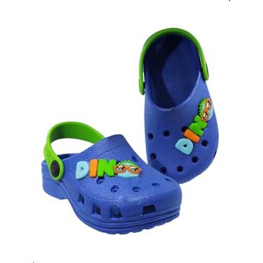 Imagem de Babuche Sandália Infantil Menino Dinossauro, Leve, Macia e Antiderrapante Dulupé (BR, Bebê, Faixa Numérico, 19, 20)